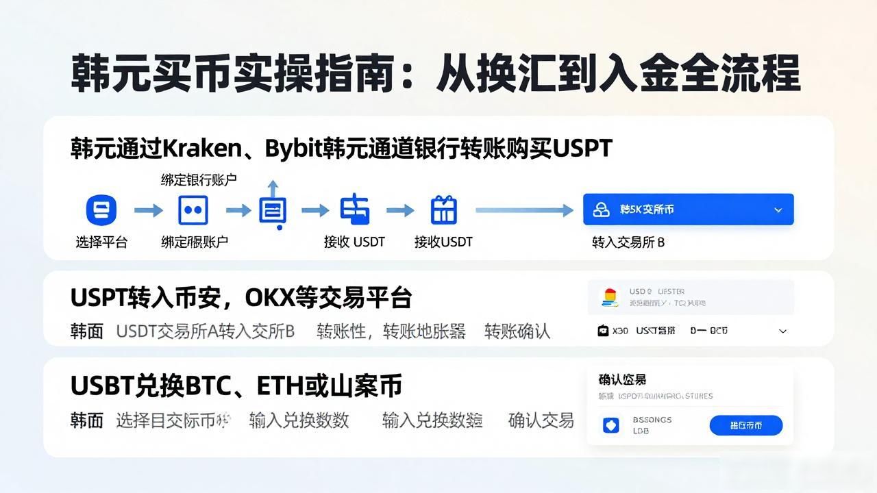 韩元买币实操指南:从换汇到入金全流程