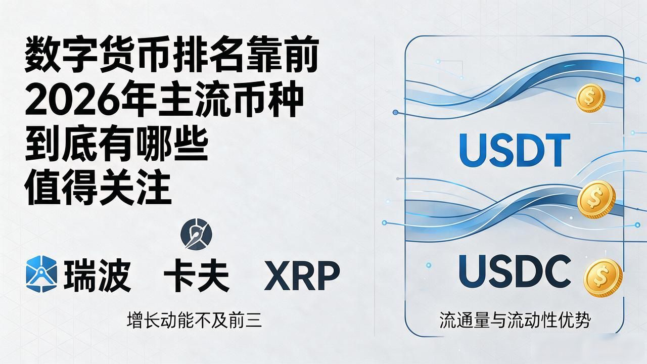 数字货币排名靠前 2026年主流币种到底有哪些值得关注