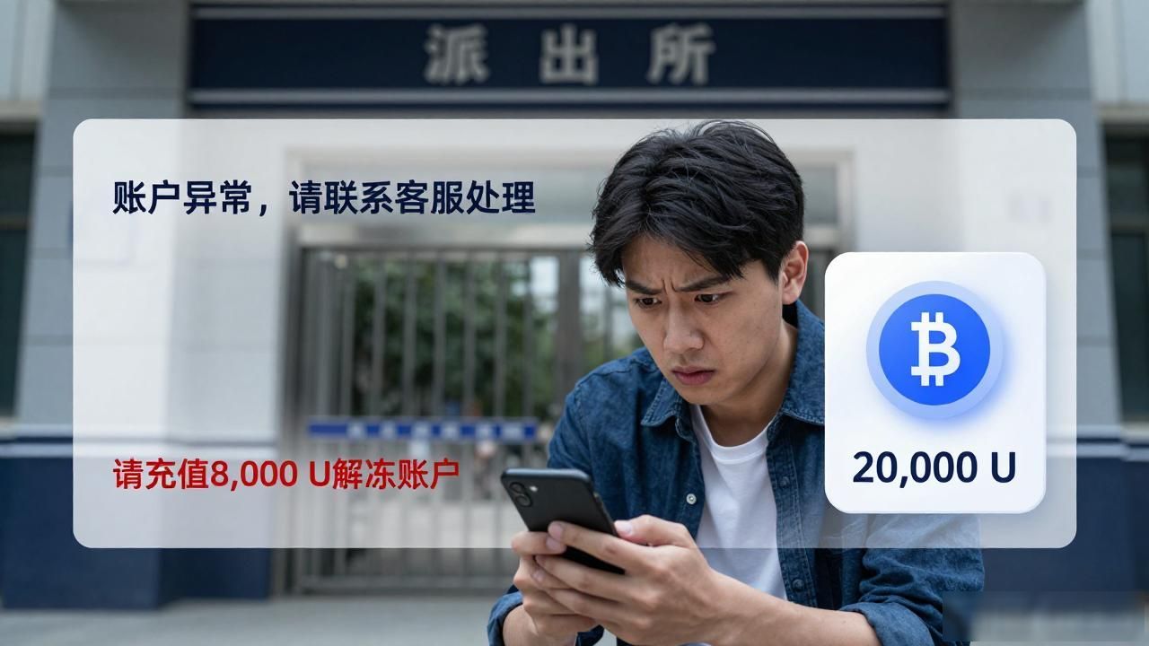 帮商家做数字货币交易?我替人收了两万U,账户直接被冻了