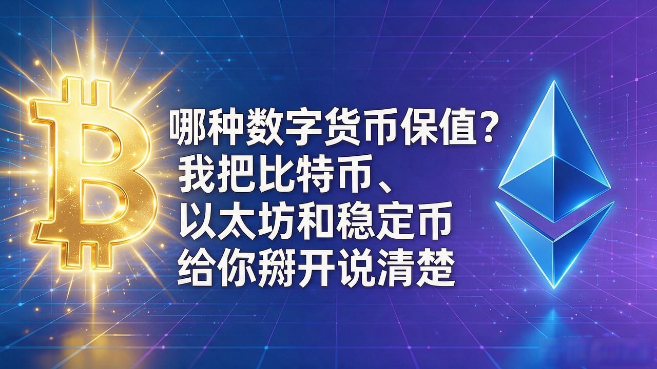 哪种数字货币保值?我把比特币、以太坊和稳定币给你掰开说清楚