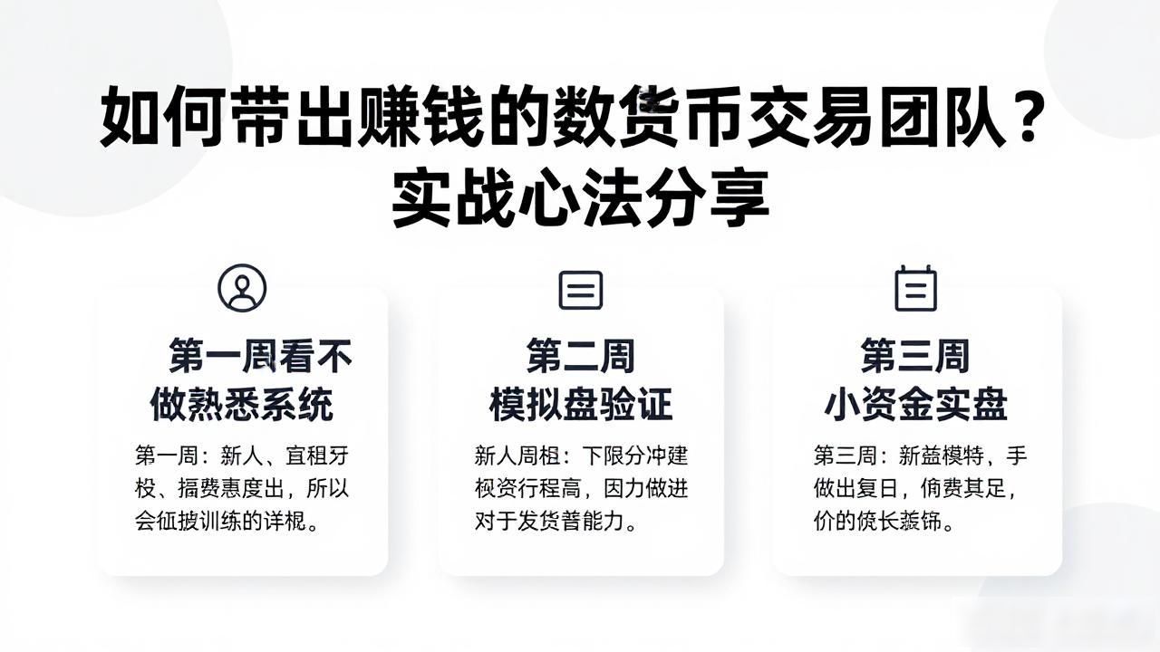 如何带出赚钱的数字货币交易团队?实战心法分享
