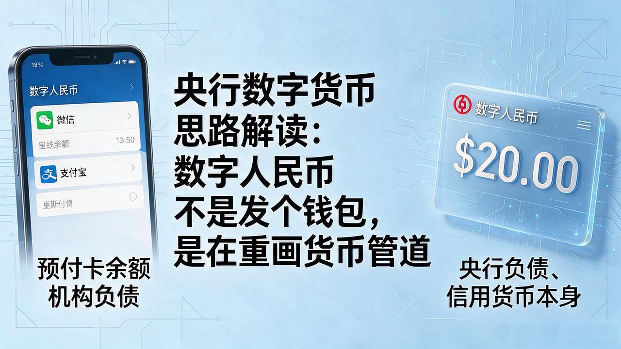 央行数字货币思路解读:数字人民币不是发个钱包,是在重画货币管道